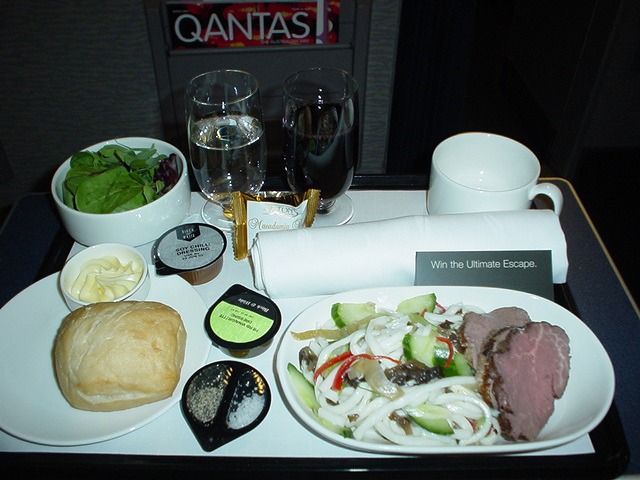カンタス航空ビジネスクラス機内食