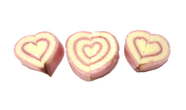 ハムとチーズのハート