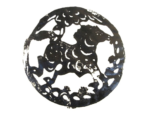 今年の干支、馬の版画